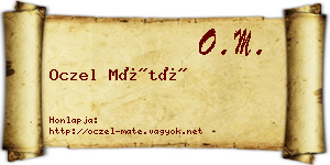 Oczel Máté névjegykártya